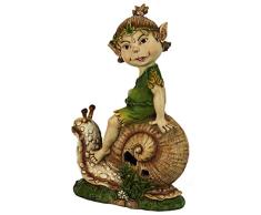 Design Toscano Elfe Pete, Elfenhafter Gartenzwerg, Gartenstatue