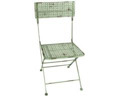 Esschert Design IH Bistro Klappstuhl, grün, 44.3 x 50.3 x 87, IH009