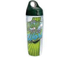 Tervis 1284363 Golf vs. Work Tumbler mit Wrap and Hunter Green mit grauem Deckel, 24oz Wasserflasche, transparent