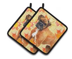 Carolines Treasures BB9963PTHD Afghanischer Hound Fall dekorierter Topflappen, 7,5 H x 7,5 W, mehrfarbig Boxer 7.5HX7.5W mehrfarbig