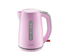 Bosch TWK7500K kabelloser Wasserkocher (Abschaltautomatik, Überhitzungsschutz, Kalkfilter, 2.200 Watt) grau/pink