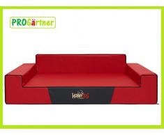 HobbyDog XLGLACZE3 Hundebett/Sofa / Korb Glamour Kunstleder, Kodura, rot, XL, 100 x 68 x 28 cm