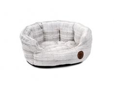 Petface Plüsch oval Hund/Puppy Hundebett, Klein, Weiß