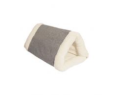 Rosewood 03084 2-in-1-Komforthöhle und -Bett aus weichem Luxusplüsch, grau