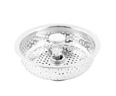 sourcingmap® Edelstahl Ineinander greifen Loch Waschbecken Abfluss Stopfen Sieb 82cm Top Dia de