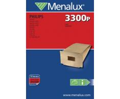 Menalux 3300P, 5 Staubsaugerbeutel, Papier, passend fÃ¼r Philips/Karstadt