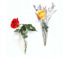 ivolador Konus zum Aufhängen Glas Blume Übertopf Vase Terrarium Container Home Garten Decor, glas, farblos, 6X16cm