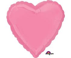 Anagram Folienballon Herz Bubblegum Rosa, 18 zoll