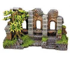 Nobby 28277 Aquarium Dekoration Aqua Ornaments Ruinen Tor mit Pflanzen L-21.3 x B-9.3 x H-12.3 cm