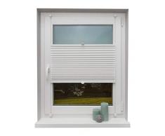 Beyond Drape Plissee Weiß 120x130 cm verspannt ohne Bohren Klemmträger bis 27mm Fertigplissee Sichtschutz