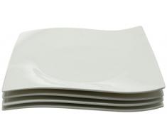 Essteller Porcelain Motion von Maxwell & Williams, quadratisch, 22 cm, Set mit 4 Stück