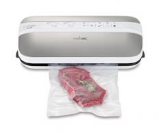 FreshVac VF500 Vakuumierer - Vakuumiergerät, Lebensmittel bleiben vakuumiert bis zu 8x länger frisch - ganz natürlich ohne Konservierungsstoffe, 30cm lange und stabile Schweißnaht, inkl. 10 gratis Folienbeutel, 1 Folienrolle & Vakuumschlauch