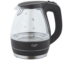 Adler AD 1224 Wasserkocher 1,5 L, schwarz/transparent