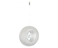 NATURES MELODY - Cosmo Windspiel RUND, ca. 5 Zoll / ca. 12 cm, silberfarben