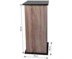 sera 32401 Unterschrank 90 cm mit Tür Walnut für Scaper Cube Aquarium