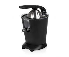 Princess Black Steel Zitruspresse - professioneller Hebelarm, 160 Watt, Antirutschfüße, Universalaufsatz für Zitrusfrüchte, Fließstopfunktion, 120 U/min, 201853