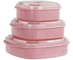 Calypso Basics by Reston Lloyd Mikrowellen-Kochgeschirr, Dampfgarer und Vorratsbehälter, 6-teilig, Schwarz rose