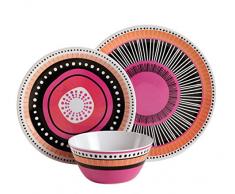 Gibson Home 107282.12 Almira Geschirrset aus Melamin, 4-teilig, sortiert