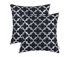 Kissenbezüge, Kissenhülle CaliTime 2 Stück Kissen Werfen Kissen Abdeckungen Fälle Schutz Muscheln zum Couch Sofa Schlafzimmer Zuhause Weihnachten Dekor (45cm x 45cm)