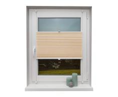 Beyond Drape Plissee Hellorange 40x130 cm verspannt ohne Bohren Klemmträger bis 27mm Fertigplissee Sichtschutz