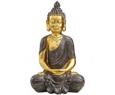 Dehner Buddhafigur Buddha ca. 52.5 x 22.5 x 32 cm, Polyresin, gold