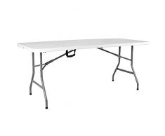 Klapptisch, Picknicktisch, ca. 1,52 Meter, Silber von Home Vida