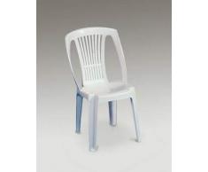 Saturnia Stuhl aus Kunstharz, Monoblock-Arme mit weißen Sternen, 46 x 53 x 86 cm