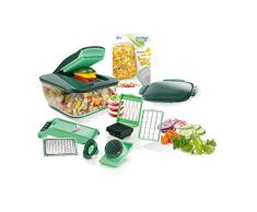 Genius Nicer Dicer Chef (15 Teile) | Obstschneider, Gemüseschneider, Zwiebelschneider, Zerkleinerer, Gemüsehobel, Mandoline