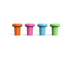 bakerpan Silikon Stopper Wein, Flasche Stopper, Wein Flasche Kork, Set 4, Silikon, Colors