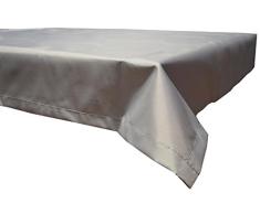 Beo Quadratische Wasserabweisende Tischdecke 100% Polyester in hellgrau 110x140cm