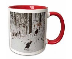 3dRose 284970_5 Mug Becher, keramik, rot/weiß