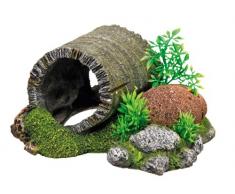 Nobby Aqua Ornaments HOLZTUNNEL mit Pflanzen 18,5 x 15,5 x 9 cm