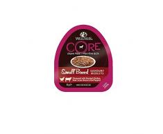 Wellness CORE Small Breed Savoury Medleys, Hundefutter nass getreidefrei für kleine Rassen, hoher Fleischanteil, Huhn, Rind, Grüne Bohnen und Rote Paprika, 12 x 85 g Schalen