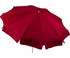 acamp Sonnenschirm wasserabweisend Gartenschirm Marktschirm 240 cm in rot Bespannung 100% Polyester wasserabweisend
