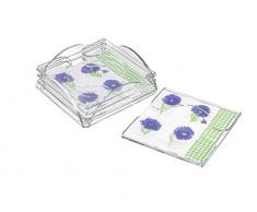 Cocktail Napkin Coaster Set with Holder by Acrylichomedesign