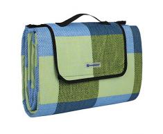 SONGMICS wÄrmeisoliert Wasserdichte Picknickdecke, Stranddecke mit Tragegriff , GCM50C, 195 x 150 cm, Blau