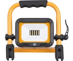 Brennenstuhl Mobiler Akku LED Strahler JARO 1000 MA / LED Baustrahler 10W für außen IP54 (LED Arbeitsleuchte mit 3 Schaltstufen, LED Arbeitsstrahler mit max. 14h Leuchtdauer, 1000lm, 6500K)