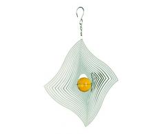 NATURES MELODY - Cosmo Windspiel DIAMANT-WELLE, ca. 8 Zoll / ca. 20 cm, silberfarben