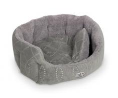 Nobby Komfort Bett oval CENO grau / grau L x B x H: 65 x 57 x 22 cm