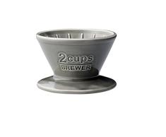 Kinto Slow Coffee Porzellankaffeefilter für 2 Tassen. Farbe: grau
