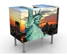 Apalis 53867 Waschbeckenunterschrank New York At Night, 60 x 55 x 35 cm