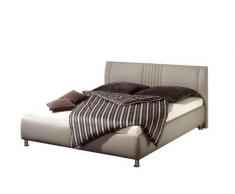 Maintal Betten 232551-4130 Polsterbett Ilea 100 x 200 cm, Kunstleder taupe