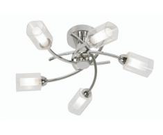 Oaks Lighting 5-flammige Deckenleuchte Ofira, Chrom