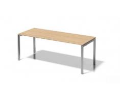 Bisley Cito Schreibtisch, 740 mm HÃ¶henfixes U H 19 x B 2000 x T 800 mm, Dekor Ahorn, Gestell Silber, Metall, Mp355 Dekor Ahorn, Gestell Silber, 80 x 200 x 85 cm