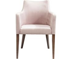 Kare Armlehnstuhl Mode Velvet Rose, moderner, bequemer Esszimmerstuhl, gepolsterter Essstuhl, rosa (H/B/T) 87x60x70cm