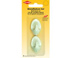 Kleiber 52304 Wandhaken 2 StÃ¼ck selbstklebend, Plastik, weiÃ, 4 x 2,5 x 1,9 cm