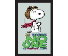 empireposter - Peanuts - Baron Snoopy - GröÃe (cm), ca. 20x30 - Bedruckter Spiegel, NEU - Beschreibung: - Bedruckter Wandspiegel mit schwarzem Kunststoffrahmen in Holzoptik -