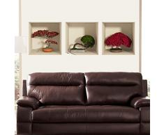 Ambiance-Live Sticker 3D-Effekt Bonsai Bunte