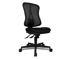 Topstar Head Point SY ergonomischer Bürostuhl, Schreibtischstuhl, Muldensitz (höhenverstellbar), Stoffbezug schwarz