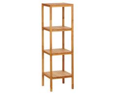 Premier Housewares Holzregal 4-stöckig 127 x 36 x 36 cm natur